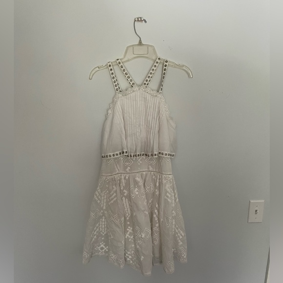 Rebecca Taylor Sleeveless Embroidered Popover Dress Size 0 - Picture 2 of 6